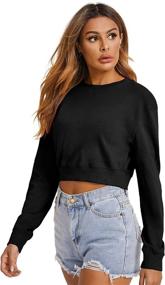 img 2 attached to Verdusa Womens Casual Pullover Sweatshirt Sports & Fitness