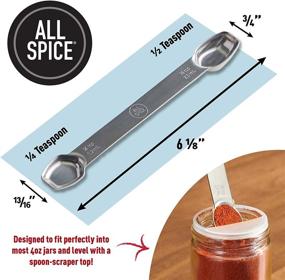 img 2 attached to 🥄 AllSpice Stainless Steel Double-Sided Measuring Spoon - 1/2 tsp & 1/4 tsp