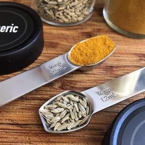 img 1 attached to 🥄 AllSpice Stainless Steel Double-Sided Measuring Spoon - 1/2 tsp & 1/4 tsp