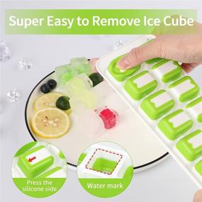 img 3 attached to ❄️ DOQAUS Ice Cube Trays 4 Pack - Silicone Ice Cube Tray with Removable Lid for Sealing. LFGB Certified & BPA Free - Durable & Stackable Ice Trays with Covers for Cocktails and Freezer.