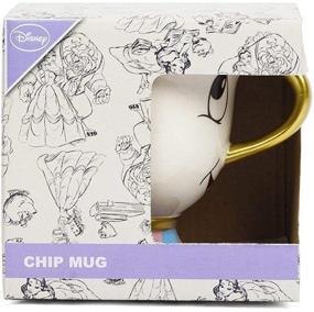 img 1 attached to 🌹 FAB Starpoint Disney Beauty and the Beast Chip Mug with Gold Foil Printing, Multicolor, 8 oz.