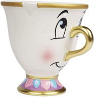 🌹 fab starpoint disney beauty and the beast chip mug with gold foil printing, multicolor, 8 oz. logo