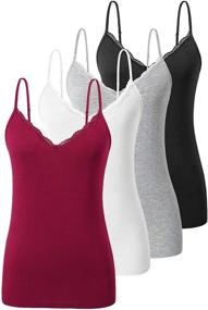 img 4 attached to 👚 Vislivin Plain Camisole: Adjustable Undershirts for Women's Lingerie, Sleep & Lounge - Shop Now!