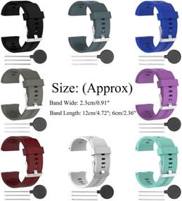 img 3 attached to 📸 Soft Adjustable Silicone Replacement Wrist Watch Band for Polar V800 GPS Sports Watch - QGHXO Band (No Tracker)