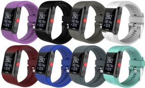 img 2 attached to 📸 Soft Adjustable Silicone Replacement Wrist Watch Band for Polar V800 GPS Sports Watch - QGHXO Band (No Tracker)