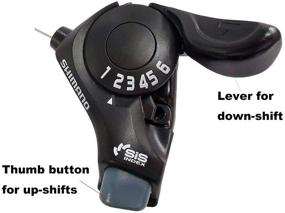 img 2 attached to 🚲 6-Speed Bicycle Shift Lever - Right Hand Thumb Shifter SL-TX30-6R for Folding Bikes, Mountain Biking, and City Cycling