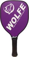 wolfe teardrop pickleball paddle purple logo