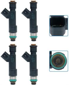 img 4 attached to 🔧 LSAILON Engine Fuel Injectors - Set of 4 Fuel Injectors compatible with 2008-2010 Chevrolet Cobalt, 2008-2011 Chevrolet Malibu, 2008 Pontiac G5, 2008-2010 Pontiac G6, 2008-2009 Pontiac Solstice, and 2008-2009 Saturn Aura - 4-Hole Design