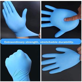 img 3 attached to GANGUOLA Children's Multipurpose Disposable Nitrile Gloves (100PCS- Blue) - Powder Free, Latex Free, Textured Finger Grip - Ideal for Crafting, Painting, Gardening, Cooking, Cleaning - Ages 5-12 Years Students