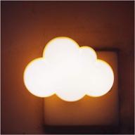 cute cloud night light for bedroom and bathroom decor - sensor led plug-in nightlight for kids and adults логотип