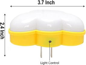 img 3 attached to Cute Cloud Night Light for Bedroom and Bathroom Decor - Sensor LED Plug-in Nightlight for Kids and Adults