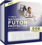 🛏️ washable waterproof white cotton full futon mattress cover - ultrablock - soft & durable logo