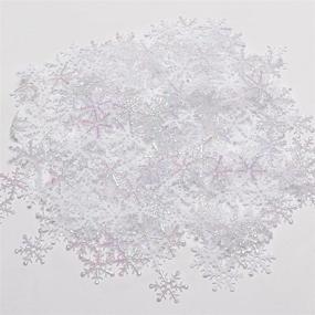 img 4 attached to ❄️ 600-Piece White Snowflake Confetti for Winter Baby Shower, Christmas Party, Winter Onederland 1st Birthday Girl Decor, Winter Wedding, and Birthday Party Table Decorations