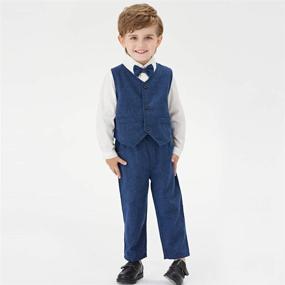 img 1 attached to Toddler Formal Classic Dresswear Outfit Boys' Clothing - Suits & Sport Coats