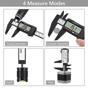 img 2 attached to 📏 CAMWAY 6 Inch Digital Caliper with LCD Display, Electronic Vernier Caliper, 150mm Stainless Steel Feeler Gauge, Plastic Digital Caliper Set for Zero Setting Inside/Outside Diameter, Depth, and Step Measurement Tool