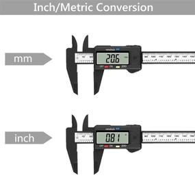 img 1 attached to 📏 CAMWAY 6 Inch Digital Caliper with LCD Display, Electronic Vernier Caliper, 150mm Stainless Steel Feeler Gauge, Plastic Digital Caliper Set for Zero Setting Inside/Outside Diameter, Depth, and Step Measurement Tool