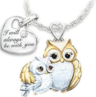 🦉✨ 925 sterling silver 'i will always be with you' mantra owl pendant necklace with gold plating logo