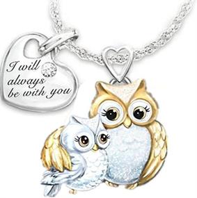 img 2 attached to 🦉✨ 925 Sterling Silver 'I Will Always be with You' Mantra Owl Pendant Necklace with Gold Plating