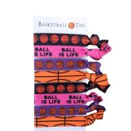 🏀 premium 8 piece hair elastic set – perfect basketball gift for girls & women – essential accessories for players, coaches, teams, and women's leagues – proudly made in the usa logo