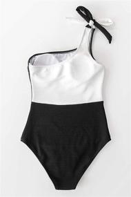 img 1 attached to CUPSHE Women's Shoulder Swimsuit Medium: Trendy Swimwear & Cover Ups for Ladies