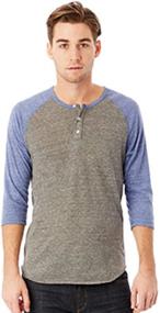 img 1 attached to Alternative Eco Jersey Three Quarter Sleeve Raglan Men's Clothing for Shirts