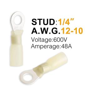 img 2 attached to 🔥 High-Quality AIRIC Heat Shrink Ring Terminals: 12-10 AWG 1/4" Solution