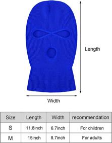 img 2 attached to 🧣 Stay Warm and Stylish with SATINIOR 2-Hole Knitted Full Face Cover Ski Neck Gaiter: The Ultimate Winter Balaclava for Outdoor Sports!