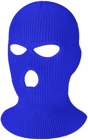 img 4 attached to 🧣 Stay Warm and Stylish with SATINIOR 2-Hole Knitted Full Face Cover Ski Neck Gaiter: The Ultimate Winter Balaclava for Outdoor Sports!