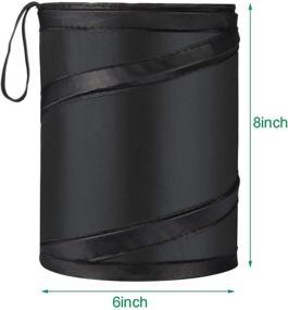 img 3 attached to 🚗 Car Trash Can Bag - Portable Collapsible Garbage Bin for Travel, Water-Proof Waste Container, Black (Pack of 3)