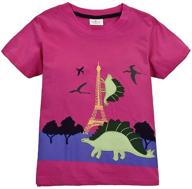 👕 coralup dinosaur stripes boys' clothing: stylish and playful attire for little girls logo