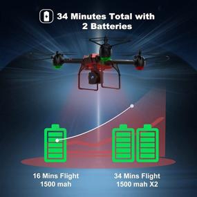 img 2 attached to 📷 High Definition 1080P Camera Drones for All Ages - SANROCK Upgrade X105W FPV Drone with Extended Flight Time, Dual Batteries, Effortless Control, and Advanced Features