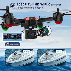 img 3 attached to 📷 High Definition 1080P Camera Drones for All Ages - SANROCK Upgrade X105W FPV Drone with Extended Flight Time, Dual Batteries, Effortless Control, and Advanced Features