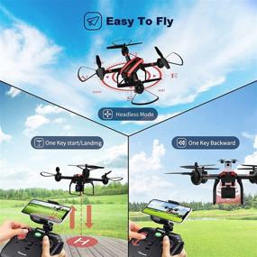 img 1 attached to 📷 High Definition 1080P Camera Drones for All Ages - SANROCK Upgrade X105W FPV Drone with Extended Flight Time, Dual Batteries, Effortless Control, and Advanced Features