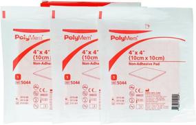 img 1 attached to Polymem 4x4 Non-Adhesive Wound Dressing Pads (Pack of 3)