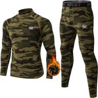 ๐ฅ warm & cozy: men's thermal underwear set with fleece lining for skiing and winter sports logo