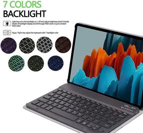 img 2 attached to Galaxy Tab S7 11” 2020 Keyboard Case - YWXTW SM-T870 SM-T875 SM-T878, Slim Lightweight Magnetic Detachable Wireless Bluetooth Keyboard Cover, Backlit, for Galaxy Tab S7 SM-T870/T875/T878 - Black