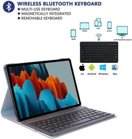 img 1 attached to Galaxy Tab S7 11” 2020 Keyboard Case - YWXTW SM-T870 SM-T875 SM-T878, Slim Lightweight Magnetic Detachable Wireless Bluetooth Keyboard Cover, Backlit, for Galaxy Tab S7 SM-T870/T875/T878 - Black