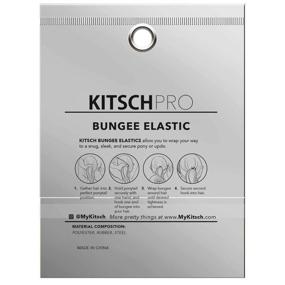 img 2 attached to 💇 Kitsch Pro Bungee Hair Ties with Hooks - Brown (6 Count) - Perfect Hair Elastics for Ponytails - Suitable for All Hair Types