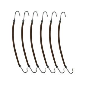 img 4 attached to 💇 Kitsch Pro Bungee Hair Ties with Hooks - Brown (6 Count) - Perfect Hair Elastics for Ponytails - Suitable for All Hair Types