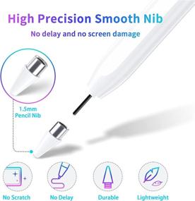 img 1 attached to 🖊️ Dual Touch Screen Stylus Pen: Rechargeable Active Stylus for iOS and Android Touchscreens/Phones - Compatible with Apple/Android/Samsung Tablets - 16.5CM, White