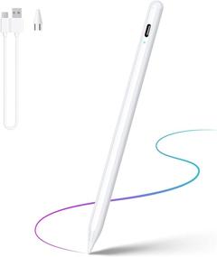 img 4 attached to 🖊️ Dual Touch Screen Stylus Pen: Rechargeable Active Stylus for iOS and Android Touchscreens/Phones - Compatible with Apple/Android/Samsung Tablets - 16.5CM, White