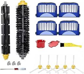 img 4 attached to 🔧 ANBOO Replacement Parts for iRobot Roomba 600 Series 694 692 690 680 660 665 651 650 614 &amp; 500 Series 595 585 564 - Filters, Side Brushes, Bristle Flexible Beater Brush Pairs