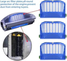 img 1 attached to 🔧 ANBOO Replacement Parts for iRobot Roomba 600 Series 694 692 690 680 660 665 651 650 614 &amp; 500 Series 595 585 564 - Filters, Side Brushes, Bristle Flexible Beater Brush Pairs