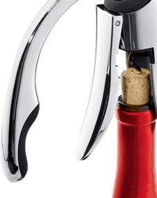 img 1 attached to 🍾 Compact Vertical Corkscrew Wine Opener with Foil Cutter - Stainless Steel Bottle Opener for Effortless Uncorking