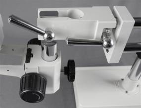 img 2 attached to 🔬 Vision Scientific VS-5FZ-IFR07 Simul-Focal Trinocular Zoom Stereo Microscope: 10x WF Eyepiece, 0.7X-4.5X Zoom, 3.5X—90x Magnification, 0.5X & 2X Auxiliary Lens, Double Arm Boom Stand, 144-LED Ring Light