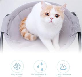 img 2 attached to 🐱 Elevated Cat Bed Hammock - Tylu Free-Standing Cat Furniture & Sleeping Chair | Indoor Outdoor Detachable & Washable for Kitten Puppy