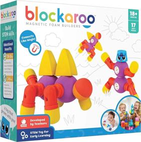 img 4 attached to 🧱 Explore Endless Fun with Blockaroo Magnetic Foam Building Blocks