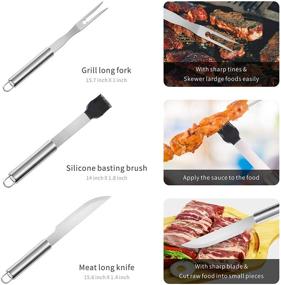 img 1 attached to SENDAIST All-in-One BBQ Grill Tool Set – 32 Piece Camping Grilling Accessories – Portable Utensil Set with Thermometer in Sturdy Aluminum Case