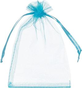 img 4 attached to 🎁 100PCS 4X6 Inch Sheer Organza Bags with Drawstring - Ideal for Candy, Jewelry, Party, Wedding Favor, Gift, Retail Store Fixtures & Equipment