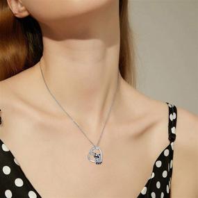 img 2 attached to 🦝 Raccoon Hug Love Heart Pendant Necklace: Sterling Silver Cute Animal Jewelry for Women and Teen Girls